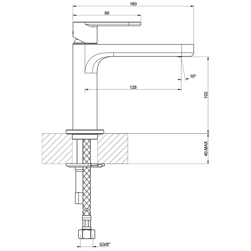 Immagine di Gessi VIA BAGUTTA set rubinetteria con miscelatore lavabo e miscelatore bidet con scarico, miscelatore a parete 2 vie con deviatore automatico e corpo incasso, finitura cromo SETVIAB003