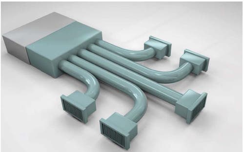 Immagine di Air Control EASY KIT 5 zone HISENSE AUD140UX4REH8, composto da plenum di mandata e componenti per la distribuzione dell'aria  EASYKIT5Z- PLC-AUD140UX4REH8