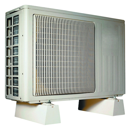 Immagine di Tecnogas due supporti a pavimento per motocondensanti, 45x10x8cm completi di tappi, bianco 2X-11217+11219