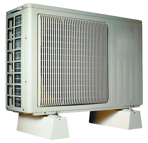 Immagine di Tecnogas due supporti a pavimento per motocondensanti, 45x10x8cm completi di tappi, bianco 2X-11217+11219