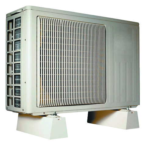 Immagine di Tecnogas due supporti a pavimento per motocondensanti, 45x10x8cm completi di tappi, bianco 2X-11217+11219