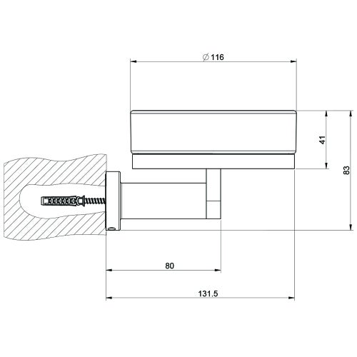 Immagine di Gessi EMPORIO ACCESSORI porta sapone a parete in vetro satinato, finitura finox brushed nickel 38803#149