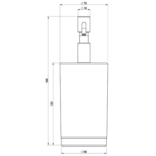Immagine di Gessi EMPORIO ACCESSORI porta dispenser d'appoggio, con bicchiere in vetro satinato, finitura cromo 38839#031