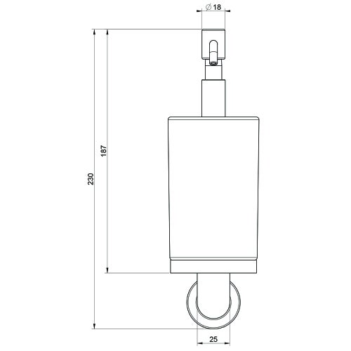 Immagine di Gessi EMPORIO ACCESSORI porta dispenser a parete, con bicchiere in vetro satinato, finitura finox brushed nickel 38815#149