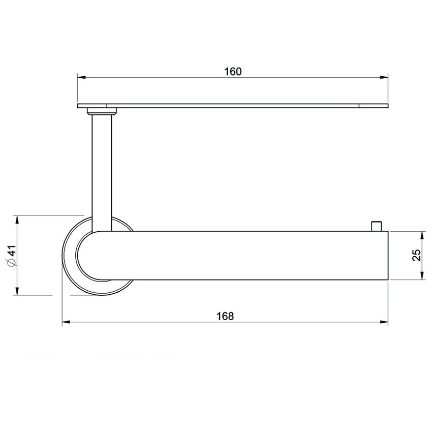 Gessi 38839#031 EMPORIO ACCESSORI porta dispenser d'appoggio, con bicchiere  in vetro satinato, finitura cromo