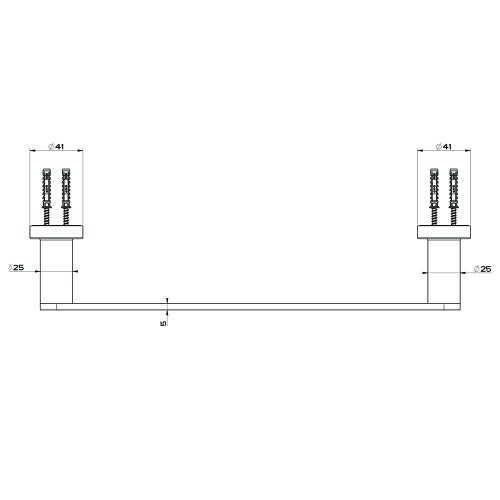 Immagine di Gessi EMPORIO ACCESSORI porta salvietta L.30 cm, colore nero finitura opaco 38897#299