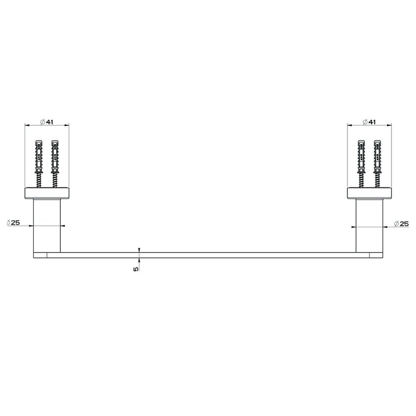 Immagine di Gessi EMPORIO ACCESSORI porta salvietta L.30 cm, colore nero finitura opaco 38897#299