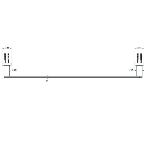 Immagine di Gessi EMPORIO ACCESSORI porta salvietta L.60 cm, finitura cromo 38903#031