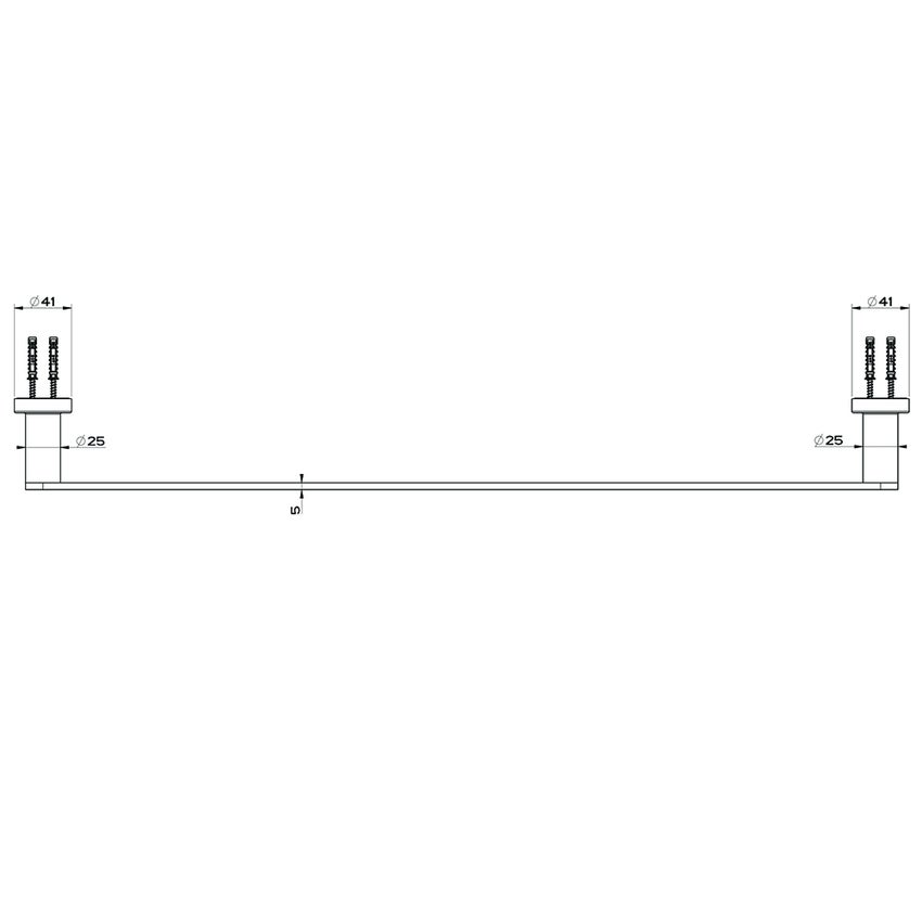 Immagine di Gessi EMPORIO ACCESSORI porta salvietta L.60 cm, colore nero finitura opaco 38903#299