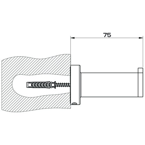 Immagine di Gessi EMPORIO ACCESSORI porta rotolo a parete doppio, finitura cromo 38915#031