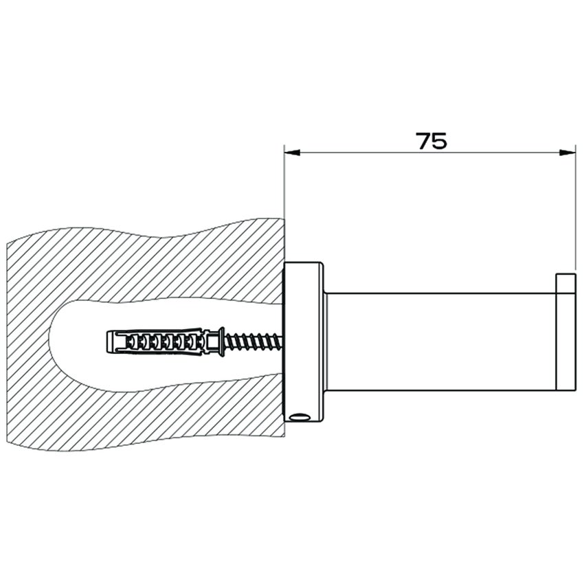 Immagine di Gessi EMPORIO ACCESSORI porta rotolo a parete doppio, finitura cromo 38915#031