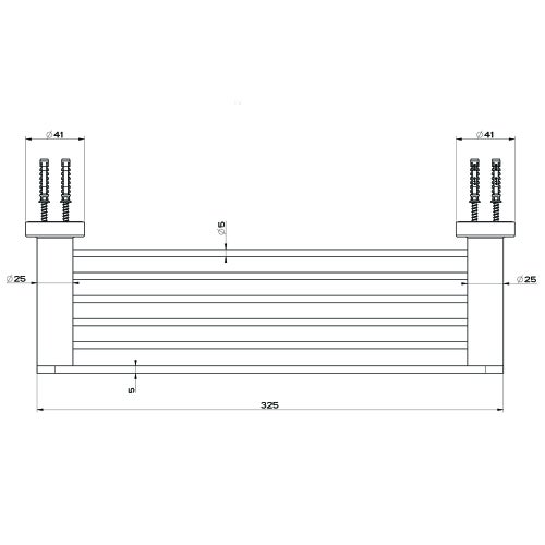 Immagine di Gessi EMPORIO ACCESSORI mensola a parete L.30 cm, finitura finox brushed nickel 38945#149