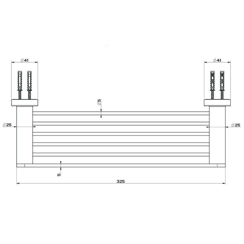 Immagine di Gessi EMPORIO ACCESSORI mensola a parete L.30 cm, finitura finox brushed nickel 38945#149