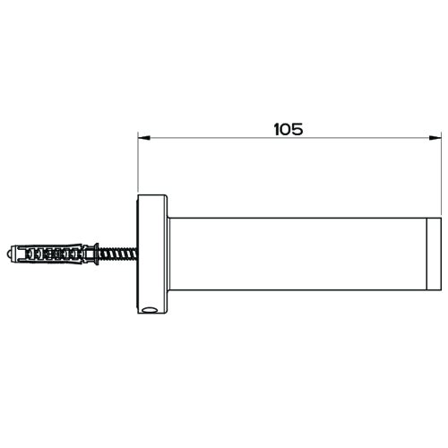 Immagine di Gessi EMPORIO ACCESSORI mensola a parete L.30 cm, finitura finox brushed nickel 38945#149