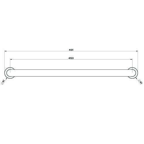 Immagine di Gessi EMPORIO ACCESSORI mensola a parete L.45 cm, finitura cromo 38947#031