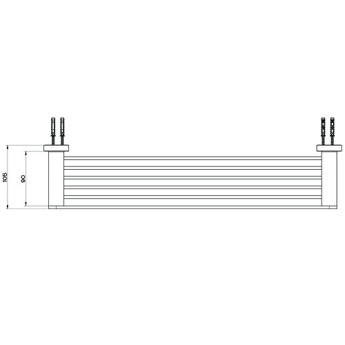 Immagine di Gessi EMPORIO ACCESSORI mensola a parete L.45 cm, finitura cromo 38947#031
