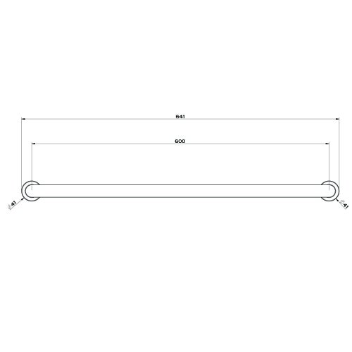 Immagine di Gessi EMPORIO ACCESSORI mensola a parete L.60 cm, colore nero finitura opaco 38949#299