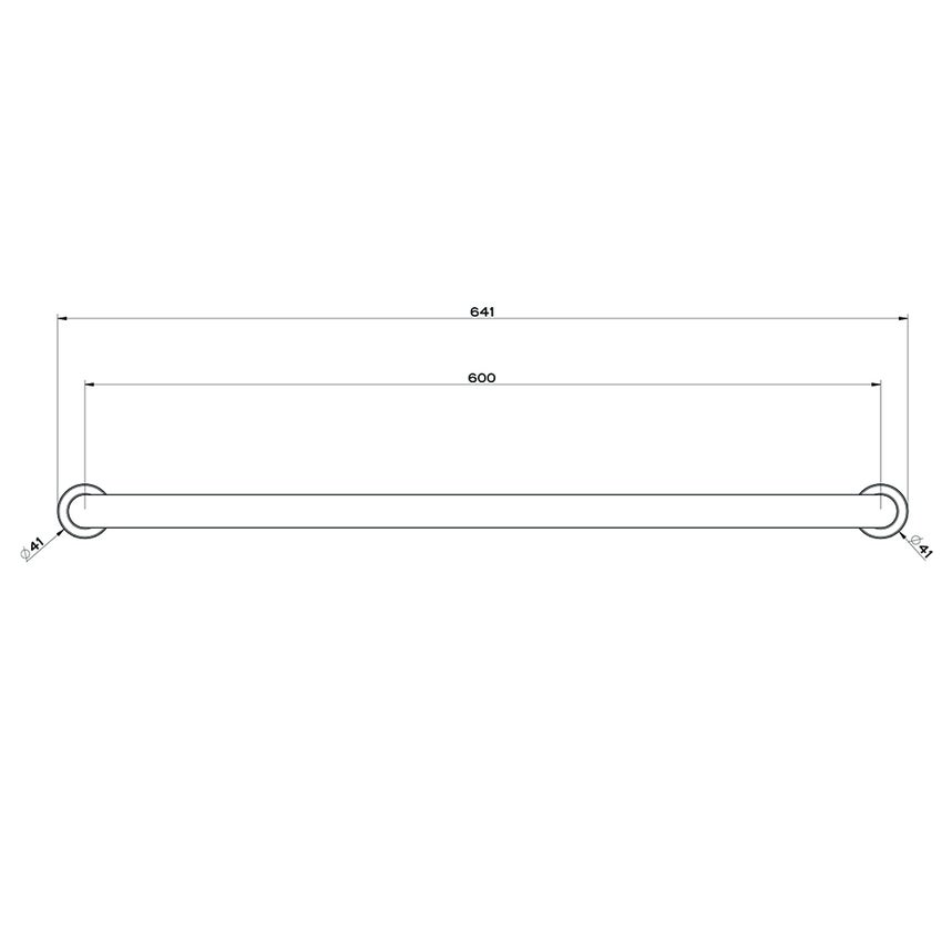 Immagine di Gessi EMPORIO ACCESSORI mensola a parete L.60 cm, colore nero finitura opaco 38949#299