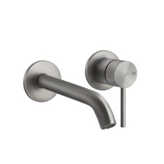 Immagine di Gessi 316 INTRECCIO miscelatore lavabo a parete P.21 cm, senza scarico, finitura warm bronze brushed PVD 54186#726