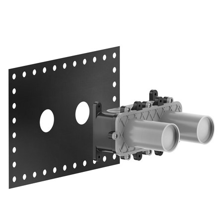 Immagine di Gessi Parte incasso per miscelatore con bocca, finitura steel brushed 54198#239