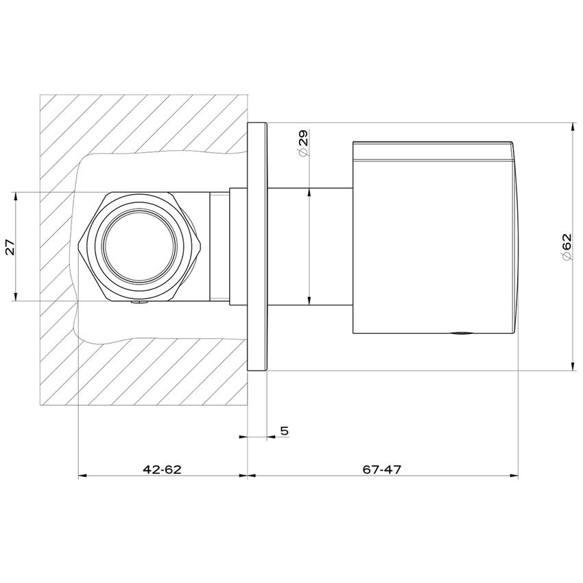 Immagine di Gessi EMPORIO SHOWER rubinetto d'arresto, finitura cromo 18763#031