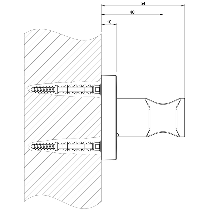 Immagine di Gessi EMPORIO SHOWER supporto fisso per doccetta, finitura cromo 38657#031