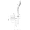 Immagine di Gessi EMPORIO SHOWER set doccia con presa acqua, doccetta anticalcare e flessibile 150 cm, finitura cromo 38723#031