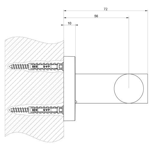 Immagine di Gessi EMPORIO SHOWER supporto duplex orientabile per doccetta, finitura cromo 38760#031