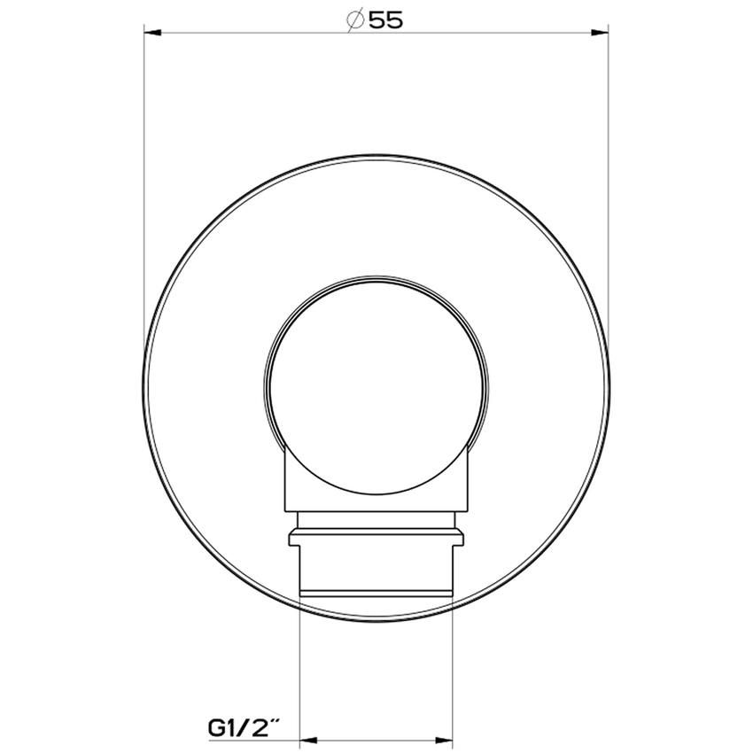 Immagine di Gessi EMPORIO SHOWER presa acqua, colore nero finitura opaco 38769#299
