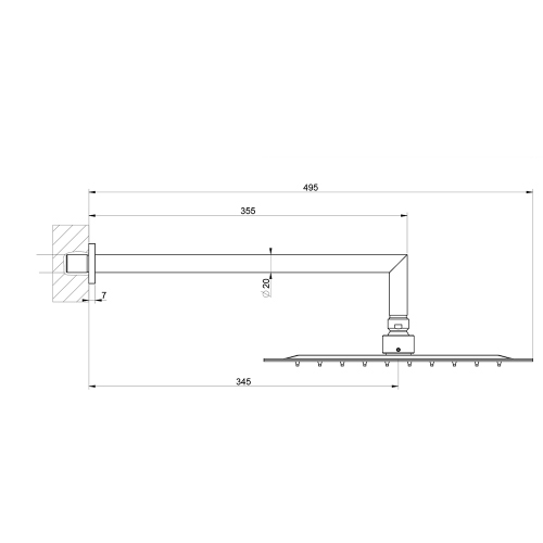 Immagine di Gessi EMPORIO SHOWER soffione anticalcare per doccia, a parete, orientabile, finitura mirror steel 47250#238