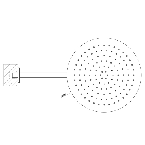 Soffione doccia Gessi Emporio anticalcare tondo, diametro 300 mm