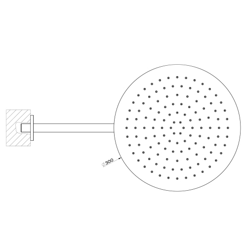 Immagine di Gessi EMPORIO SHOWER soffione anticalcare per doccia, a parete, orientabile, finitura mirror steel 47257#238