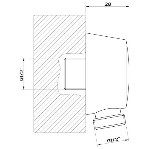 Immagine di Gessi EMPORIO SHOWER presa acqua, finitura cromo 47269#031