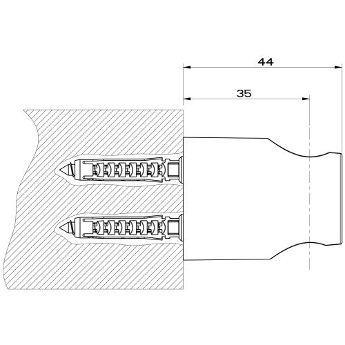 Immagine di Gessi EMPORIO SHOWER supporto fisso per doccetta, finitura cromo 47271#031