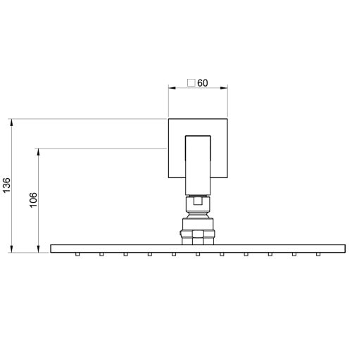 Immagine di Gessi EMPORIO SHOWER soffione anticalcare doccia a parete, orientabile, finitura cromo 47368#031