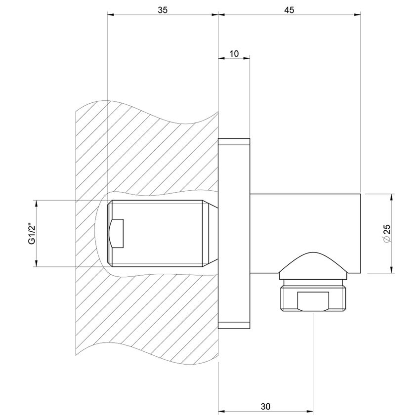 Immagine di Gessi EMPORIO SHOWER presa acqua, finitura cromo 47369#031