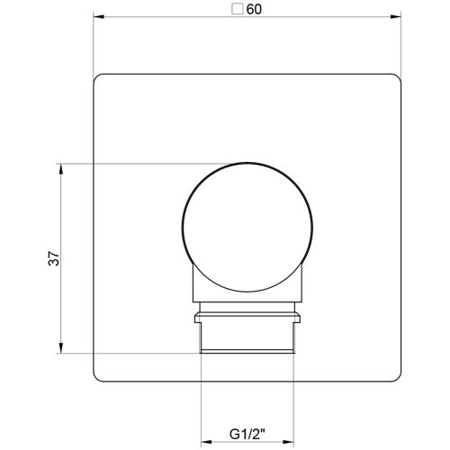 Immagine di Gessi EMPORIO SHOWER presa acqua, finitura cromo 47369#031