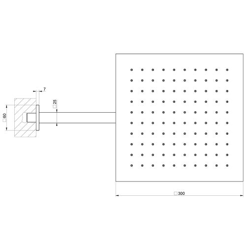Immagine di Gessi EMPORIO SHOWER soffione anticalcare a parete, orientabile, finitura mirror steel 93348#238