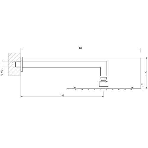Immagine di Gessi EMPORIO SHOWER soffione anticalcare a parete, orientabile, finitura mirror steel 93348#238