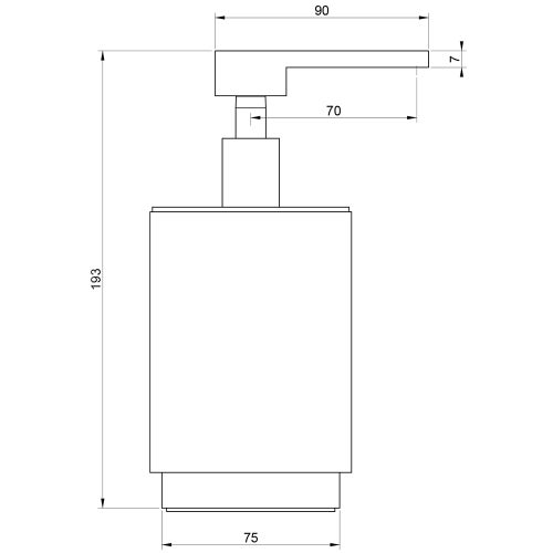 Immagine di Gessi RETTANGOLO ACCESSORI porta dispenser d'appoggio con bicchiere bianco, finitura cromo 20837#031