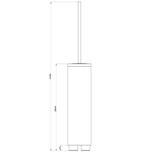 Immagine di Gessi RETTANGOLO ACCESSORI porta scopino d'appoggio bianco, finitura cromo 20843#031