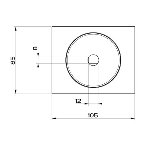 Immagine di Gessi RETTANGOLO ACCESSORI porta scopino d'appoggio bianco, finitura cromo 20843#031