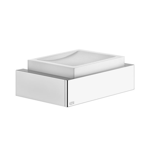 Immagine di Gessi RETTANGOLO ACCESSORI porta sapone a parete bianco, finitura cromo 20801#031