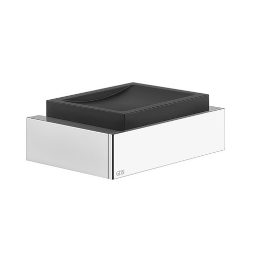 Immagine di Gessi ACCESSORIES porta sapone a parete nero, finitura cromo 20802#031
