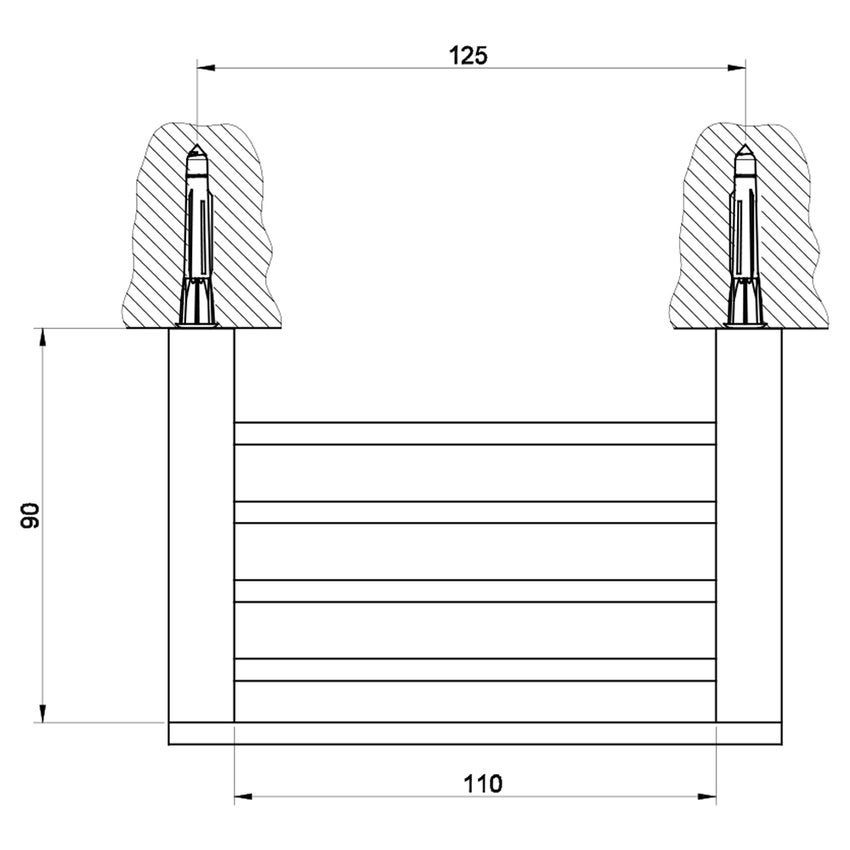 Immagine di Gessi RETTANGOLO ACCESSORI porta oggetti a parete, finitura cromo 20804#031