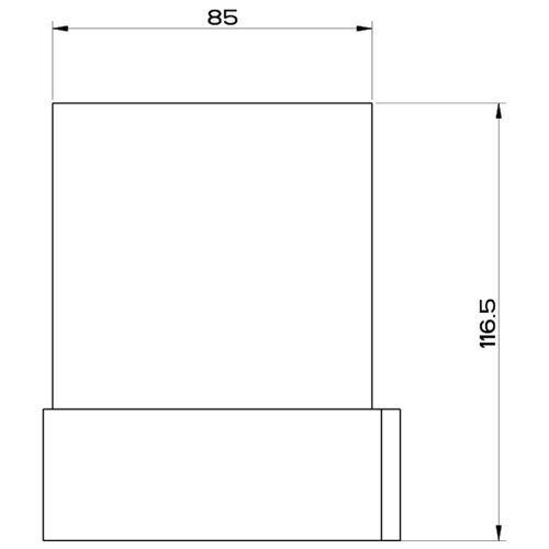Immagine di Gessi RETTANGOLO ACCESSORI porta bicchiere a parete bianco, finitura cromo 20807#031