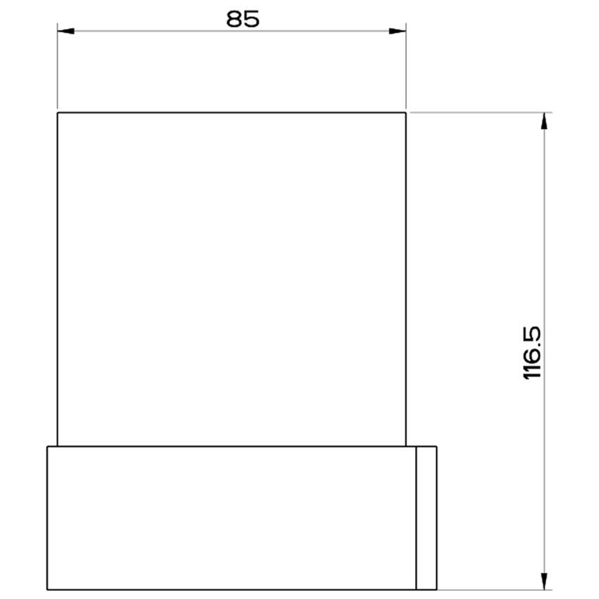 Immagine di Gessi RETTANGOLO ACCESSORI porta bicchiere a parete bianco, finitura cromo 20807#031