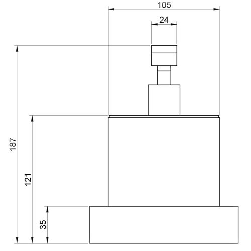 Immagine di Gessi RETTANGOLO ACCESSORI dispenser a parete bianco, finitura cromo 20813#031