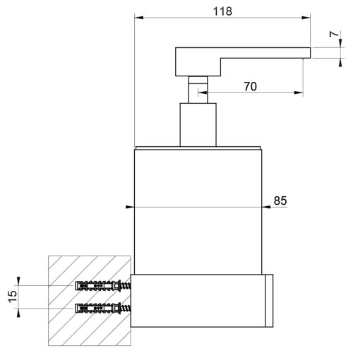 Immagine di Gessi RETTANGOLO ACCESSORI dispenser a parete bianco, finitura cromo 20813#031