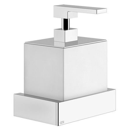 Immagine di Gessi RETTANGOLO ACCESSORI dispenser a parete bianco, finitura cromo 20813#031